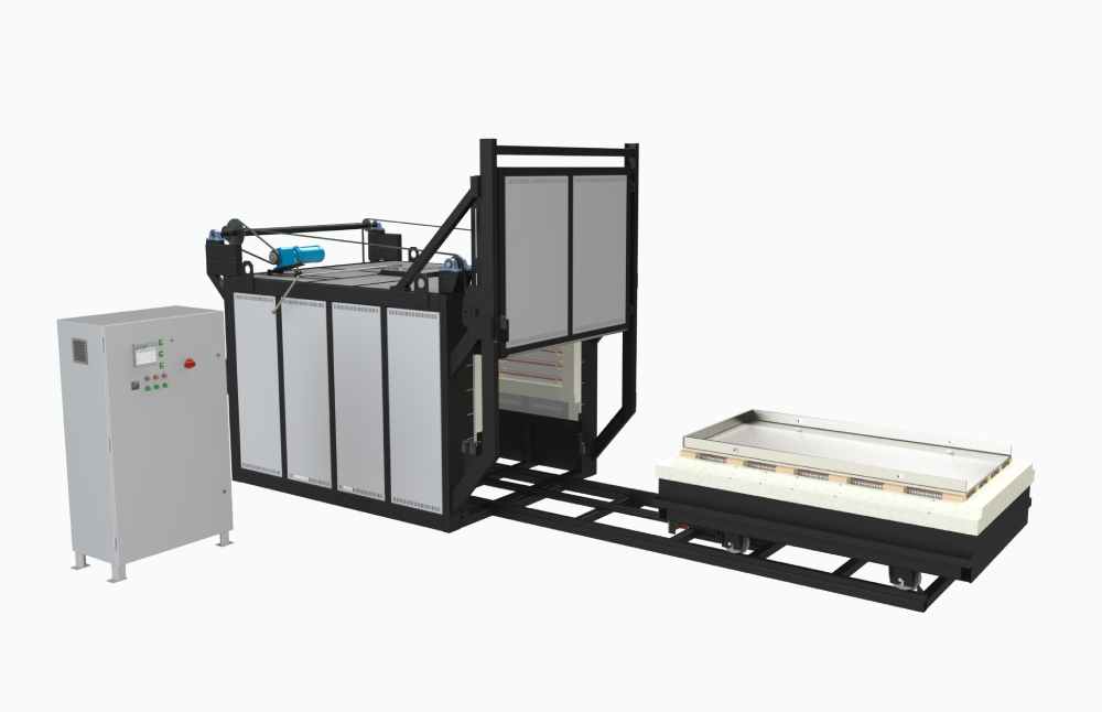High temperature chamber furnaces with removable hearth up to 1300°C 