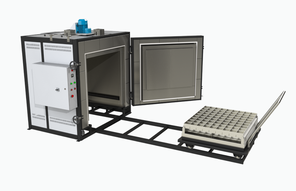 Industrial chamber Ovens with a removable hearth 